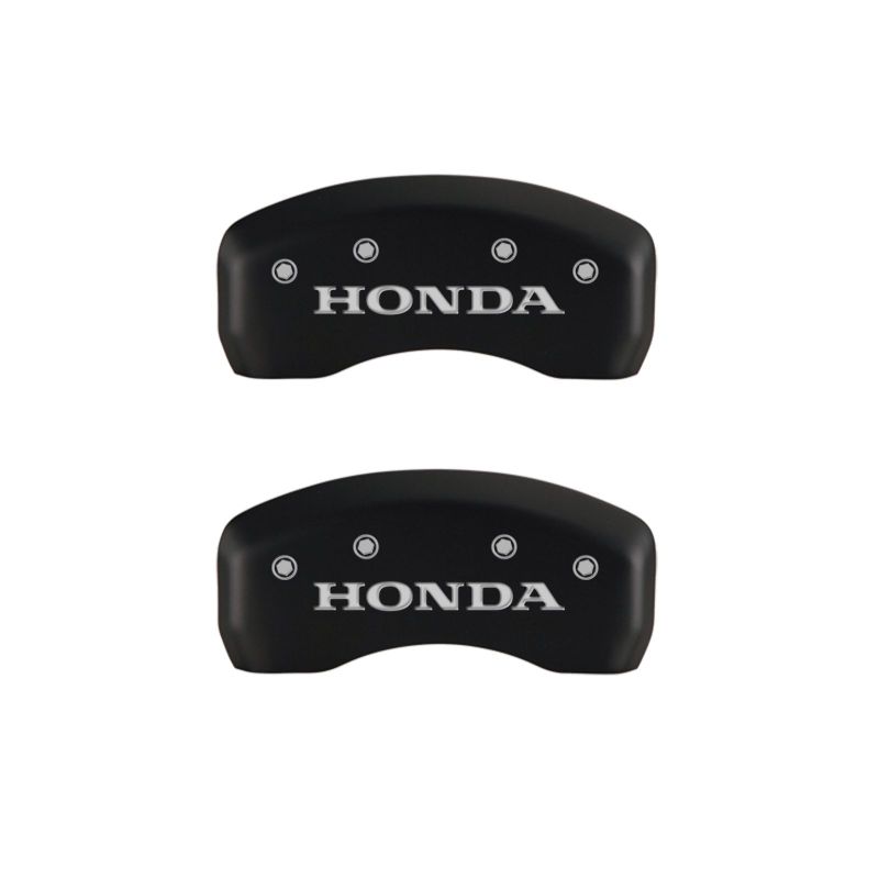 MGP 4 Caliper Covers Engraved Front & Rear Honda Red finish silver ch