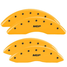 गैलरी व्यूवर में इमेज लोड करें, MGP 4 Caliper Covers Engraved Front &amp; Rear MGP Yellow finish black ch