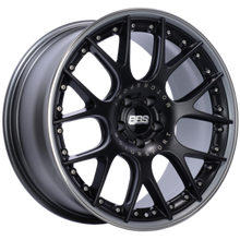 Charger l&#39;image dans la galerie, BBS CH-RII 22x10 5x120 ET38 / 72.5 CB Satin Black Center Platinum Lip SS Rim Protector Wheel