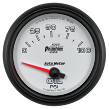 Carica l&#39;immagine nel visualizzatore di Gallery, Autometer Phantom II 2 5/8in 0-100 PSI Short Sweep Electronic Oil Pressure Gauge