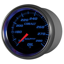 Laden Sie das Bild in den Galerie-Viewer, Autometer Cobalt 66.7mm 140-280 Degree F Mechanical Oil Temperature Gauge