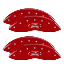 Carica l&#39;immagine nel visualizzatore di Gallery, MGP 4 Caliper Covers Engraved Front &amp; Rear MGP Red finish silver ch