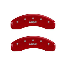 Carica l&#39;immagine nel visualizzatore di Gallery, MGP 4 Caliper Covers Engraved Front &amp; Rear MGP Red finish silver ch