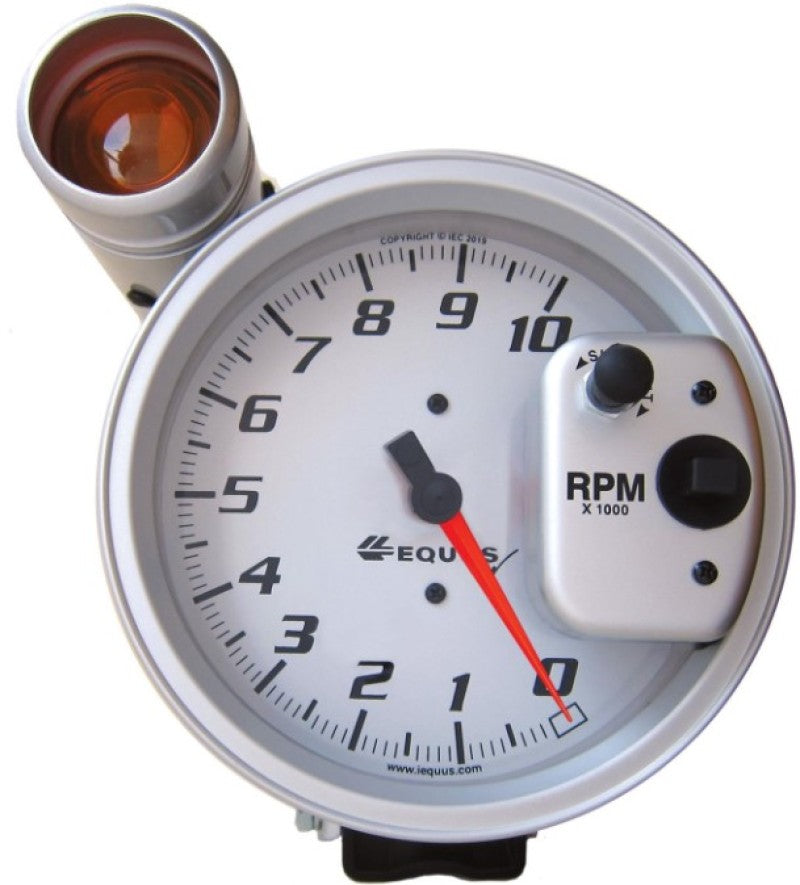 GAUGE, TACHOMETER, 5", 10K RPM, PEDESTAL W/ EXT. SHIFT-LITE, SILVER, 6000 SERIES