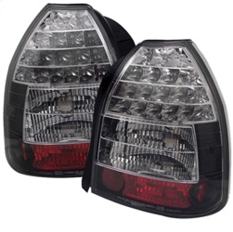 Spyder Honda Civic 96-00 3DR LED Tail Lights Black ALT-YD-HC96-3D-LED-BK