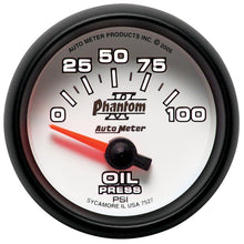 गैलरी व्यूवर में इमेज लोड करें, Autometer Phantom II 52mm Short Sweep Electronic 0-100psi Oil Pressure Gauge