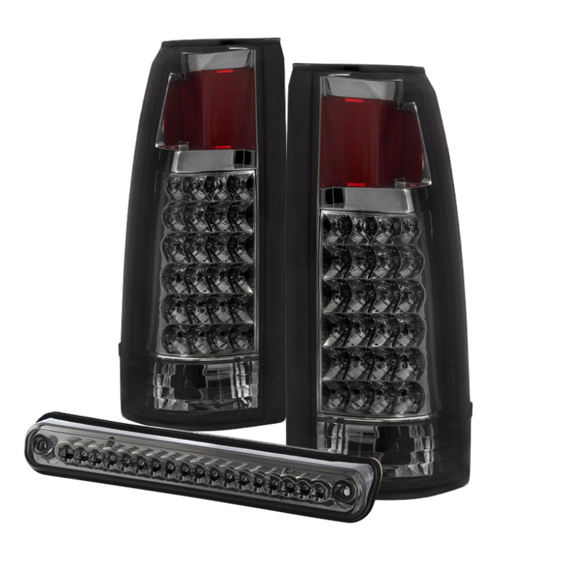 Xtune Yukon Denali 99-00 LED Tail Lights w/ 3rd LED Brake Light Smoked ALT-JH-CCK88-LED-SET-SM