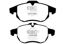 Charger l&#39;image dans la galerie, EBC 03 Saab 9-3 2.0 Turbo (Arc) Ultimax2 Front Brake Pads