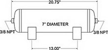 Carica l&#39;immagine nel visualizzatore di Gallery, Firestone Air Tank 3 Gallon 7in. x 20.75in. (2) 3/8in. NPT Ports 150 PSI Max - Black (WR17609229)