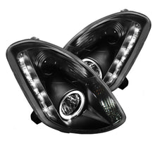 Carica l&#39;immagine nel visualizzatore di Gallery, Spyder Infiniti G35 03-04 4DR Projector Halogen - LED Halo DRL Blk High H4 PRO-YD-IG35034D-DRL-BK