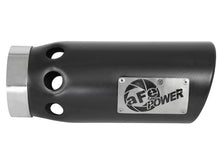 Cargar imagen en el visor de la galería, aFe Power Intercooled Tip Stainless Steel - Black 4in In x 5in Out x 12in L Bolt-On