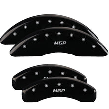 गैलरी व्यूवर में इमेज लोड करें, MGP 4 Caliper Covers Engraved Front &amp; Rear MGP Black finish silver ch