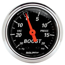 Laden Sie das Bild in den Galerie-Viewer, Autometer Designer 2-1/16in Mechanical 30 In Hg-Vac / 20 PSI Vacuum/Boost Gauge