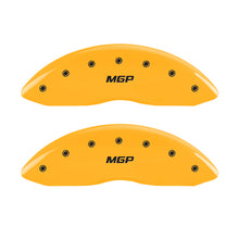 गैलरी व्यूवर में इमेज लोड करें, MGP 4 Caliper Covers Engraved Front &amp; Rear JEEP Yellow finish black ch