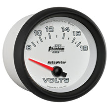 Charger l&#39;image dans la galerie, Autometer Phantom II 2-5/8in 18V Electric Voltmeter Gauge