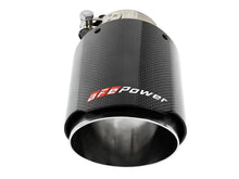 Cargar imagen en el visor de la galería, aFe MACH Force-Xp 409 SS Clamp-On Exhaust Tip 2.5in. Inlet / 4in. Outlet / 7in. L - Carbon