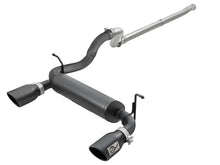 Carica l&#39;immagine nel visualizzatore di Gallery, aFe Rebel Series 2.5in 409 SS Cat-Back Exhaust w/ Black Tips 18-19 Jeep Wrangler (JL) V6 3.6L