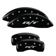 Cargar imagen en el visor de la galería, MGP 4 Caliper Covers Engraved Front &amp; Rear RT Black finish silver ch