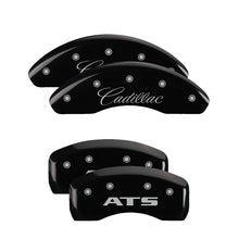 Laden Sie das Bild in den Galerie-Viewer, MGP 4 Caliper Covers Engraved Front Cadillac Engraved Rear ATS Black finish silver ch