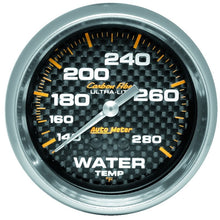 Laden Sie das Bild in den Galerie-Viewer, Autometer Carbon Fiber 2-5/8in 140-280 Deg F Mechanical Water Temp Gauge