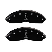 Cargar imagen en el visor de la galería, MGP 4 Caliper Covers Engraved Front &amp; Rear Tiffany Snake Black finish silver ch