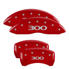 Carica l&#39;immagine nel visualizzatore di Gallery, MGP 4 Caliper Covers Engraved Front &amp; Rear 300 Red finish silver ch