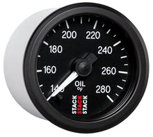 Charger l&#39;image dans la galerie, Autometer Stack 52mm 140-280 Deg F 1/8in NPTF Male Pro Stepper Motor Oil Temp Gauge - Black