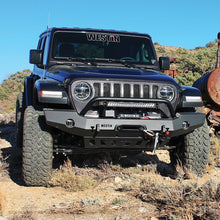 गैलरी व्यूवर में इमेज लोड करें, Westin 18-19 Jeep Wrangler JL WJ2 Full Width Front Bumper w/Bull Bar Textured Black