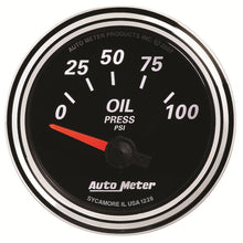 Laden Sie das Bild in den Galerie-Viewer, Autometer Designer Black II 52mm 100 PSI Oil Pressure Gauge