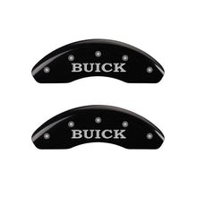 Laden Sie das Bild in den Galerie-Viewer, MGP 4 Caliper Covers Engraved Front Buick Rear Black Finish Silver Char 2002 Buick LeSabre