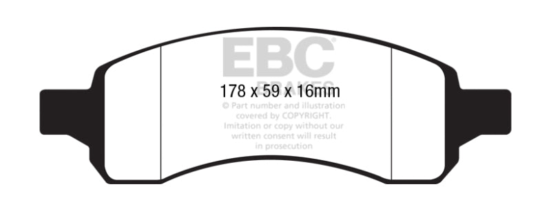 EBC 08+ Chevrolet Traverse 3.6 Extra Duty Front Brake Pads