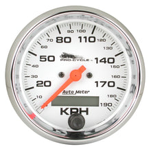 गैलरी व्यूवर में इमेज लोड करें, Autometer Pro-Cycle Gauge Speedo 3 3/4in 120 Mph Elec White