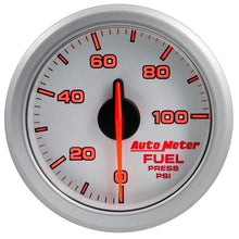 Carica l&#39;immagine nel visualizzatore di Gallery, Autometer Airdrive 2-1/6in Fuel Pressure Gauge 0-100 PSI - Silver