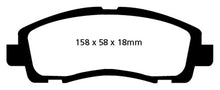 Cargar imagen en el visor de la galería, EBC 05-14 Honda Ridgeline 3.5 Greenstuff Front Brake Pads