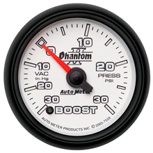 Charger l&#39;image dans la galerie, Autometer Phantom II 52.4mm Electronic Vacuum / Boost Gauge 30 In. HG/30 PSI