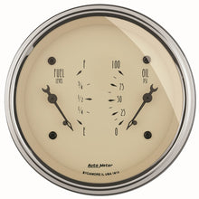 Laden Sie das Bild in den Galerie-Viewer, AutoMeter Antique Beige Oil/Fuel Dual Gauge