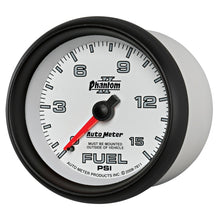 Charger l&#39;image dans la galerie, Autometer Phantom II 2-5/8in 0-15PSI Mechanical Fuel Pressure Gauge