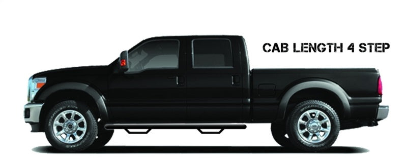 N-Fab Nerf Step 02-08 Dodge Ram 1500/2500/3500 Quad Cab 4 Door - Gloss Black - Cab Length - 3in