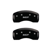 Load image into Gallery viewer, MGP 4 Caliper Covers Engraved Front &amp; Rear MGP Black Finish Silver Char 2018 Honda Civic