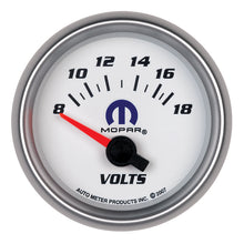 गैलरी व्यूवर में इमेज लोड करें, Autometer Mopar 52.4mm SSE 8-18 Volts Voltmeter Gauge