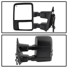 Load image into Gallery viewer, xTune Ford SuperDuty 08-15 Extendable Heated Mirrors w/ LED Signal Smoke MIR-FDSD08S-PW-SM-SET