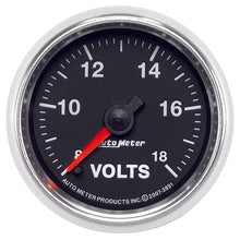 Laden Sie das Bild in den Galerie-Viewer, Autometer GS Series 2-1/16in Voltmeter 18V Electrical Gauge Full Sweep