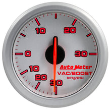 Carica l&#39;immagine nel visualizzatore di Gallery, Autometer Airdrive 2-1/6in Boost/Vac Gauge 30in HG/30 PSI - Silver