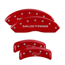 Carica l&#39;immagine nel visualizzatore di Gallery, MGP 4 Caliper Covers Engraved Front &amp; Rear MGP Red finish silver ch