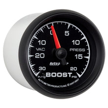 Laden Sie das Bild in den Galerie-Viewer, Autometer ES 52.4mm 30 In. HG/20 PSI Vacuum/Boost Gauge