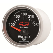 Laden Sie das Bild in den Galerie-Viewer, Autometer GM Bowtie Black 2-1/16in 100-250 F Pedestal Electronic Water Temp Gauge