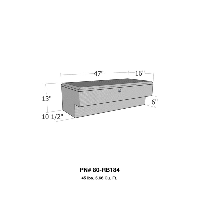 Westin/Brute LoSider Side Rail 47in Box - Aluminum