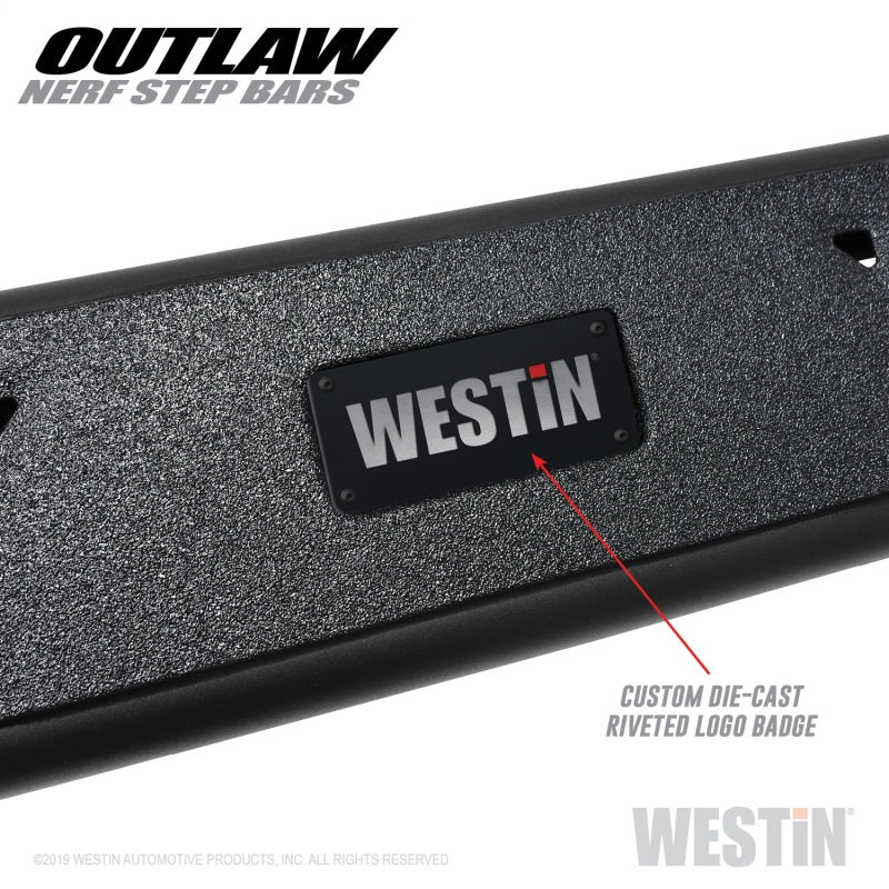 Westin 15-20 Ford F-150 SuperCab / 17-20 F-250/350 SuperCab Outlaw Nerf Step Bars - Textured Black