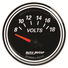 Laden Sie das Bild in den Galerie-Viewer, Autometer Designer Black II 52mm 18V Voltmeter Gauge