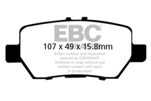 Laden Sie das Bild in den Galerie-Viewer, EBC 05-08 Acura RL 3.5 Yellowstuff Rear Brake Pads